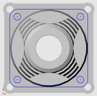 En bleu l'esquisse des modifs